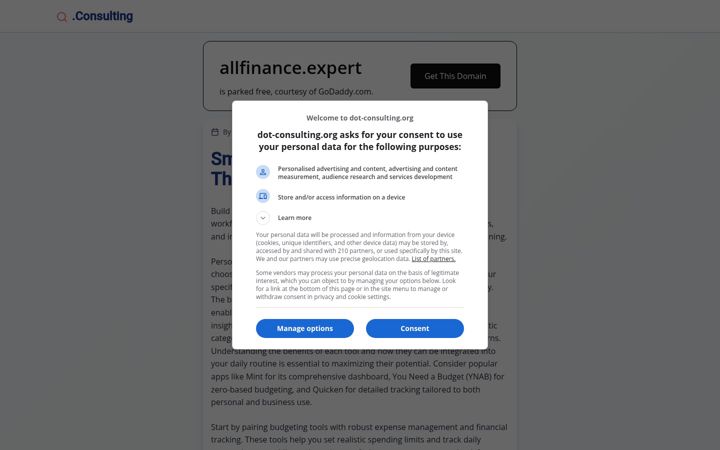 Skjámynd af allfinance.expert