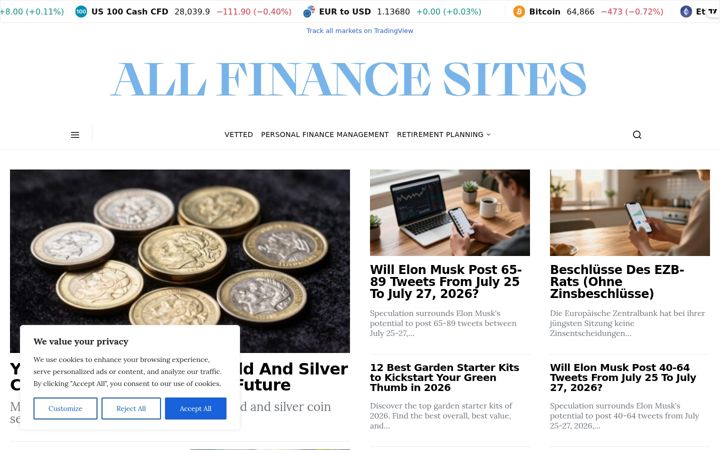 Zrzut ekranu allfinancesites.com