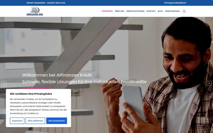 Screenshot of allfinanz.pro