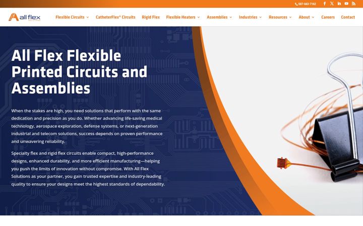 Screenshot von allflexinc.com