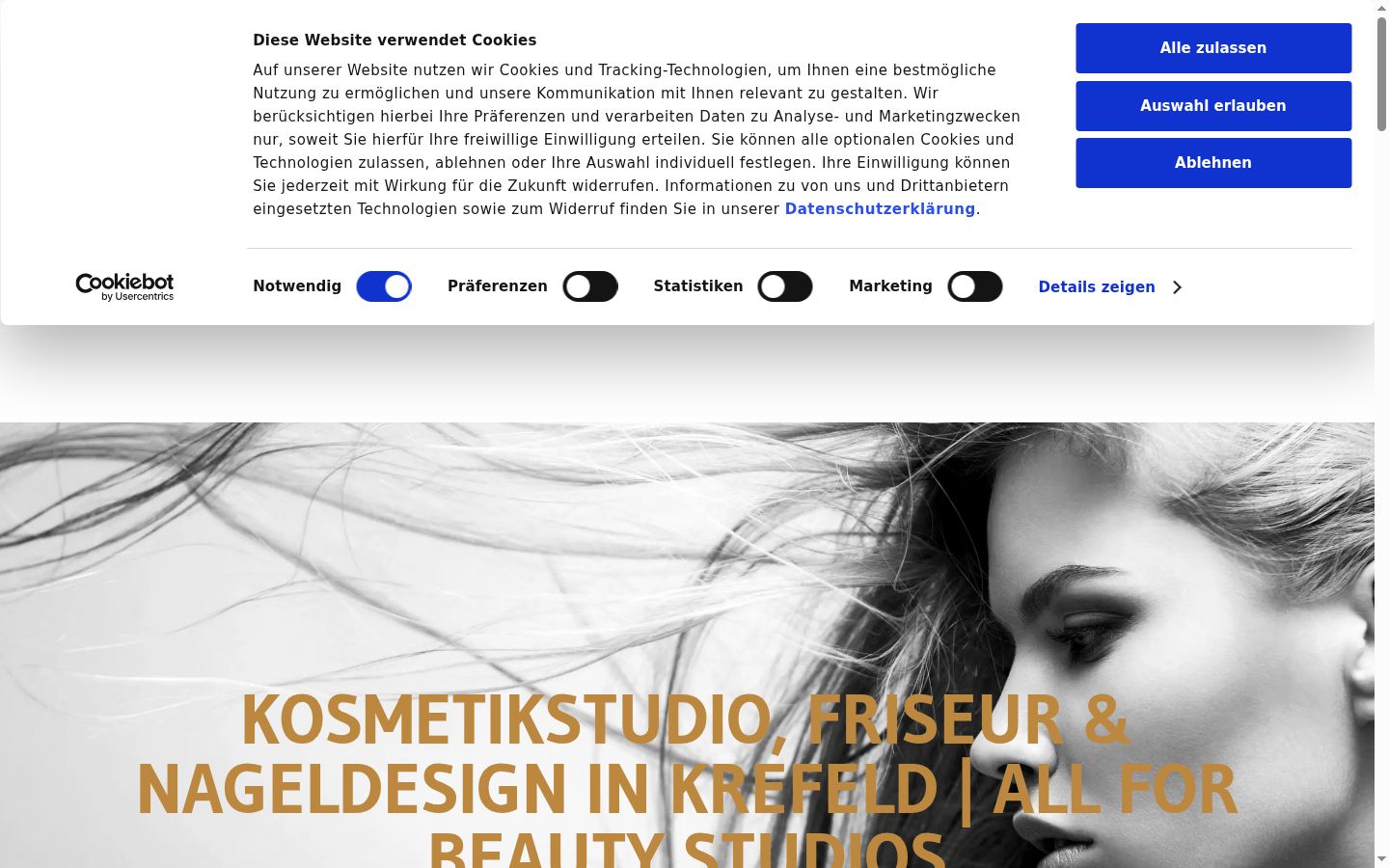 Screenshot του banner συγκατάθεσης που εμφανίστηκε πριν από οποιαδήποτε αλληλεπίδραση