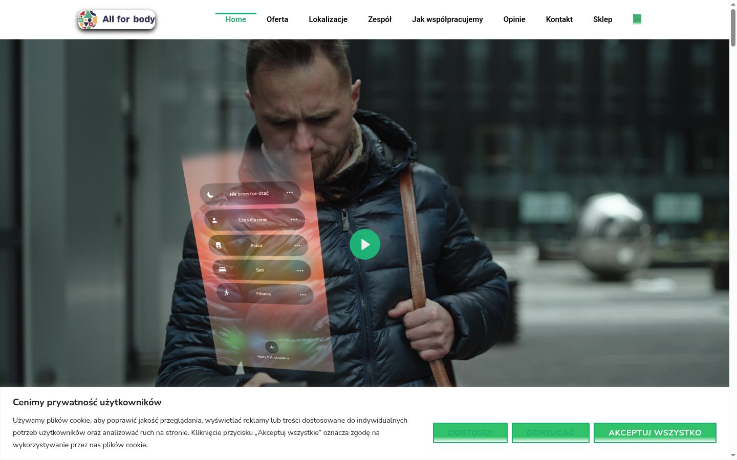 Screenshot des Einwilligungsbanners vor jeglicher Interaktion
