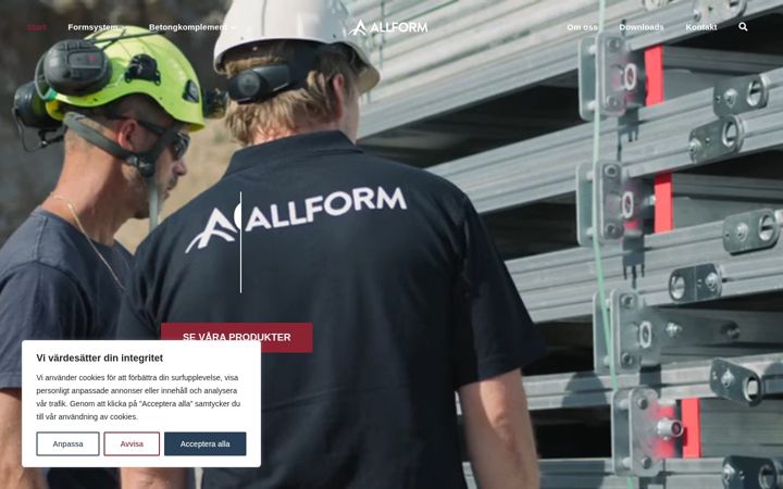 Screenshot of allform.se
