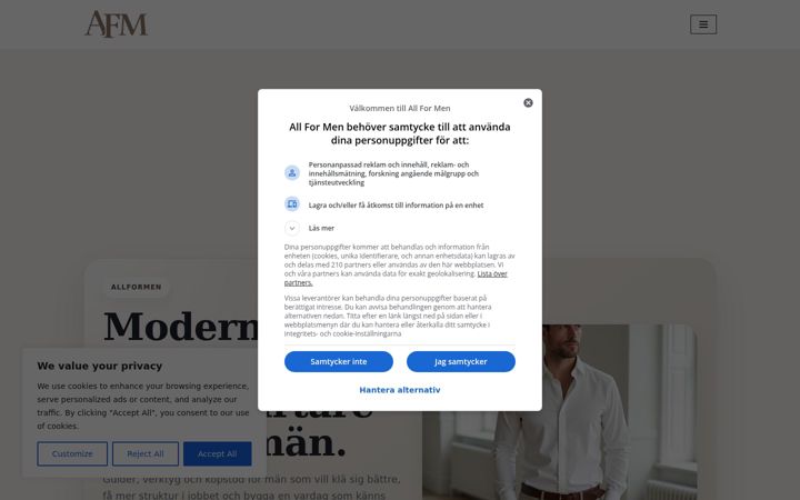 Screenshot of allformen.se