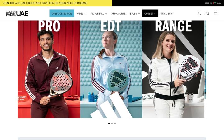 Screenshot of allforpadel.ae