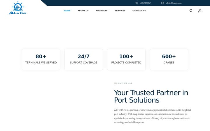Screenshot of allforports.com
