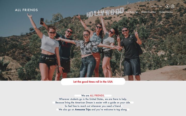 Screenshot of allfriends.co