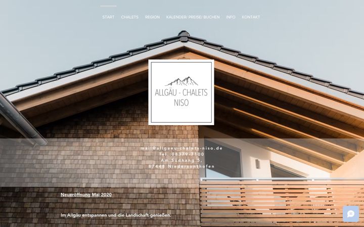 Screenshot of allgaeu-chalets-niso.de