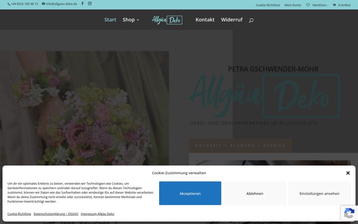 Zrzut ekranu allgaeu-deko.de