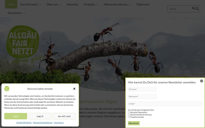 Snímek obrazovky allgaeu-fairnetzt.org