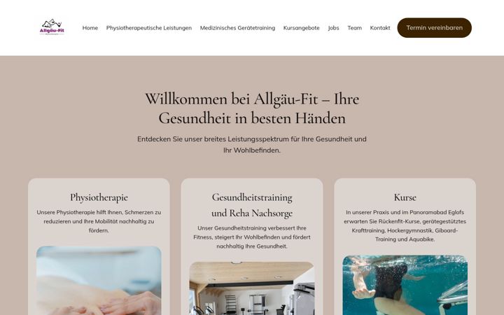 Snímek obrazovky allgaeu-fit.com