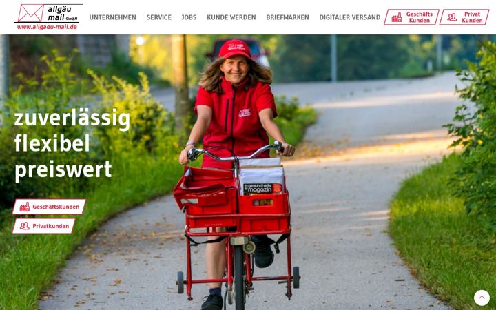 Screenshot of allgaeu-mail.de