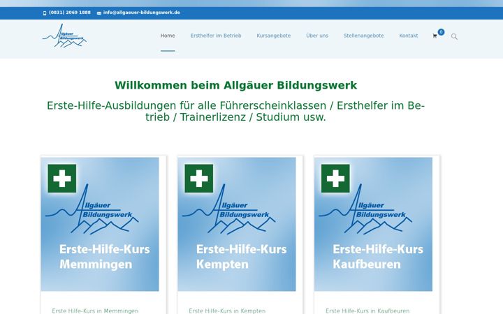 Screenshot of allgaeuer-bildungswerk.de