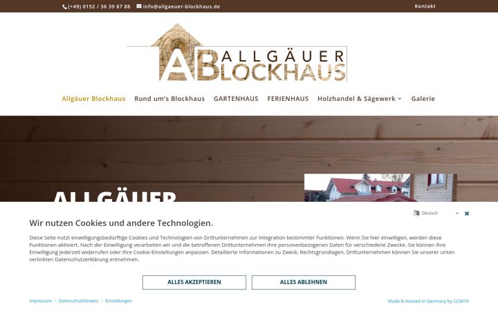 Screenshot stránky allgaeuer-blockhaus.de