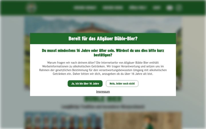 Screenshot stránky allgaeuer-bueble.de