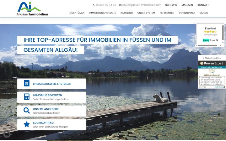 Screenshot of allgaeuer-immobilien.com