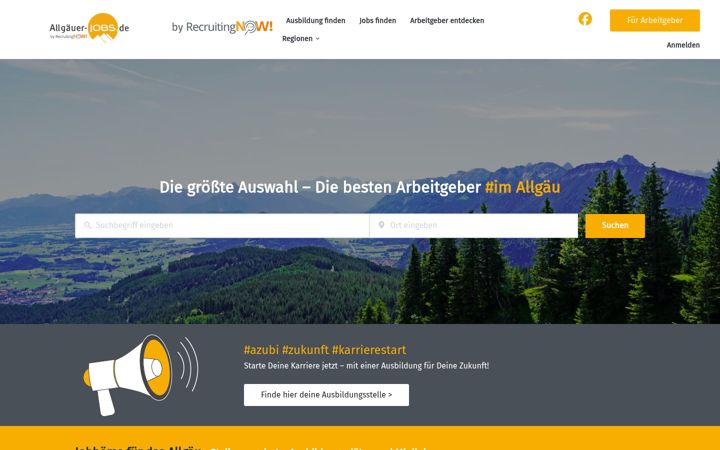 Screenshot of allgaeuer-jobs.de