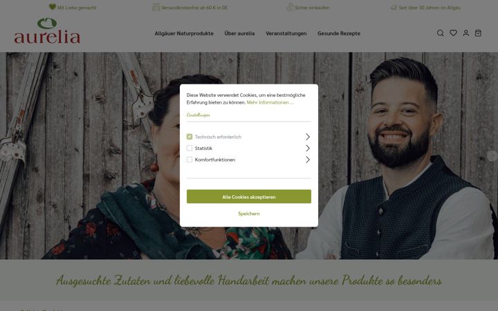 Screenshot of allgaeuer-naturprodukte.de
