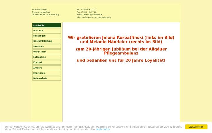 Screenshot of allgaeuer-pflegeambulanz.de