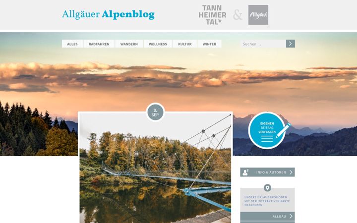 Екранна снимка на allgaeueralpen.com