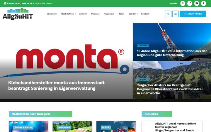 Screenshot of allgaeuhit.de