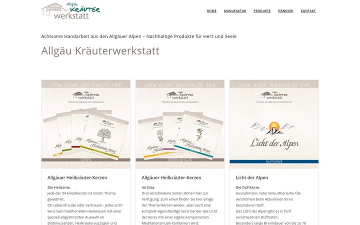Screenshot of allgaeukraeuterwerkstatt.de