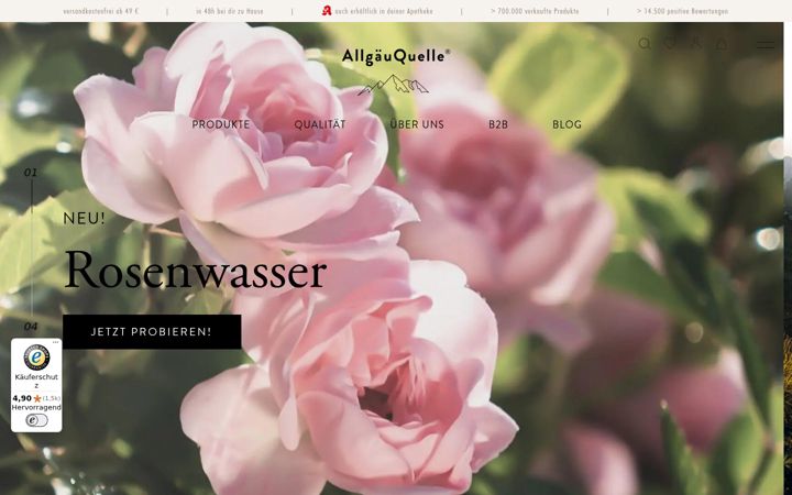 Screenshot of allgaeuquelle.de