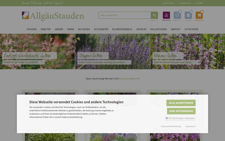 Екранна снимка на allgaeustauden.de