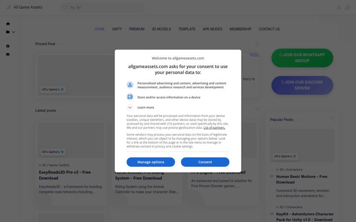 Screenshot of allgameassets.com