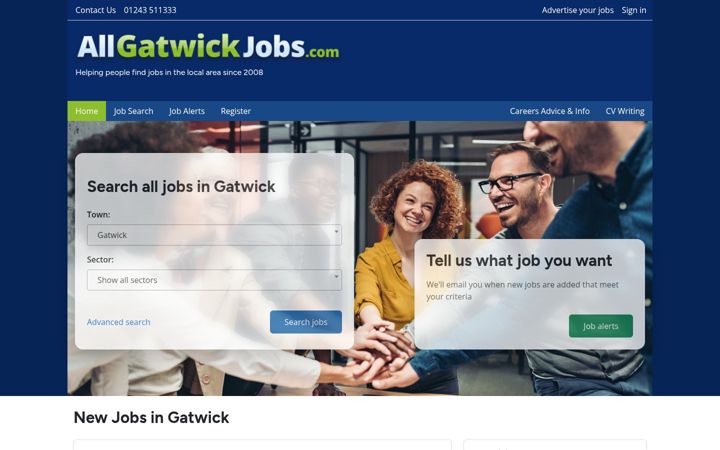 Screenshot of allgatwickjobs.com