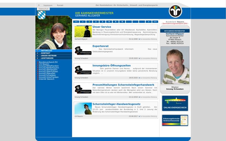 Screenshot of allgayer-kaminkehrer.de
