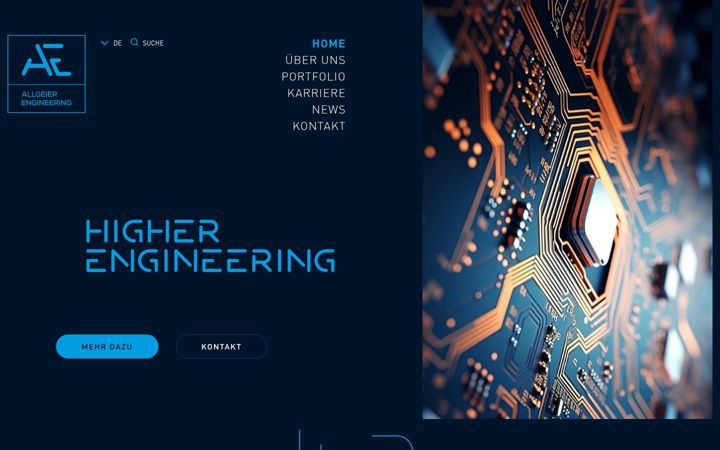 Screenshot of allgeier-engineering.com