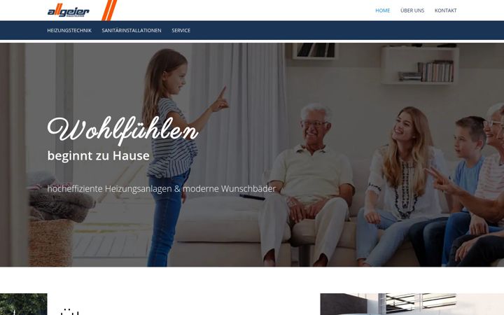 Zrzut ekranu allgeier-haustechnik.de