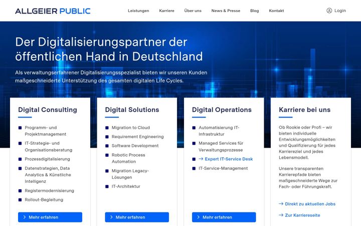 Screenshot of allgeier-public.eu
