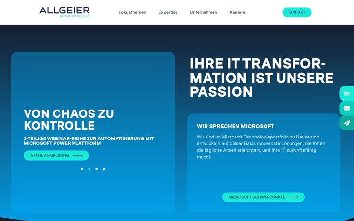 Screenshot of allgeier.ch