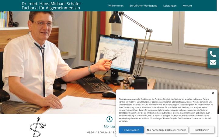 Screenshot of allgemeinarzt-hofheim.de