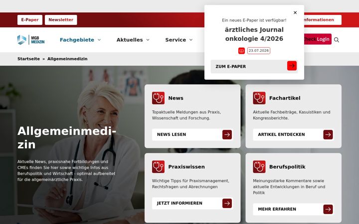 Screenshot of allgemeinarzt.digital