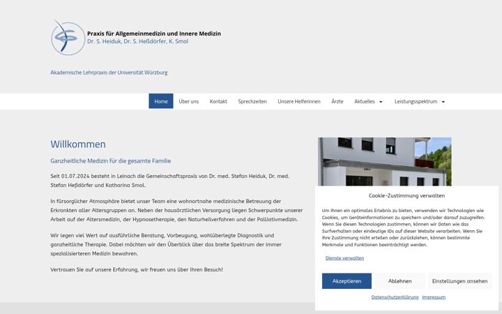 Screenshot of allgemeinarztpraxis-leinach.de