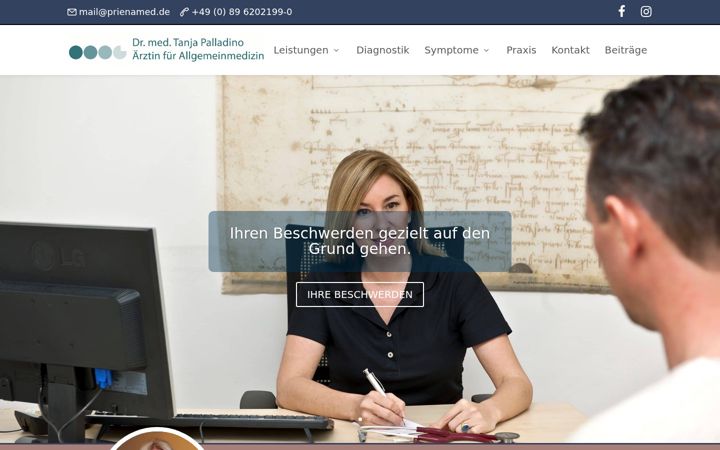Screenshot of allgemeinarztpraxis-palladino.de