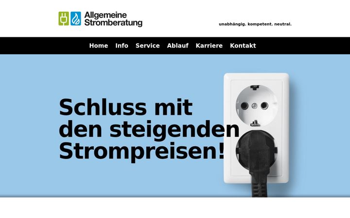 Screenshot of allgemeinestromberatung.de