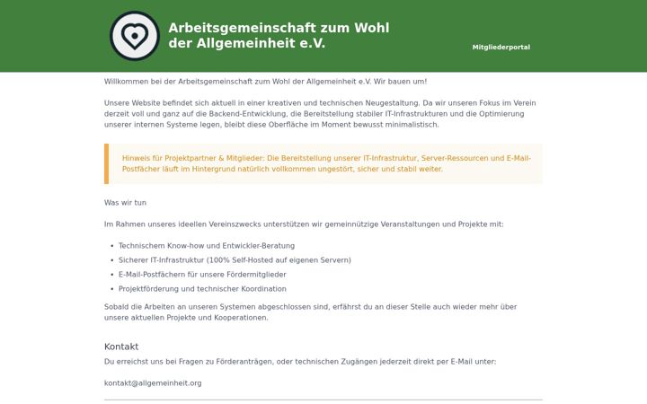 Screenshot of allgemeinheit.org