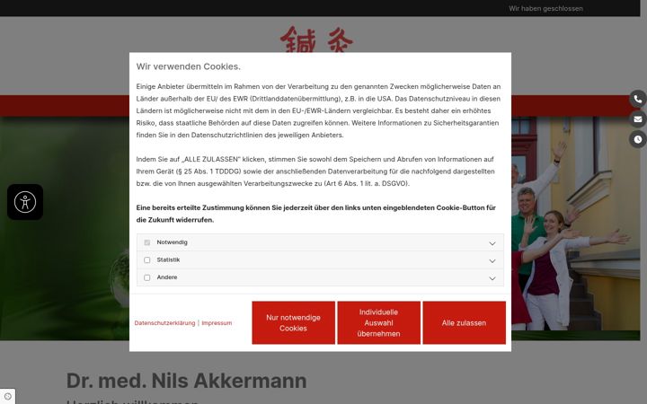 Screenshot του allgemeinmedizin-dbr.de