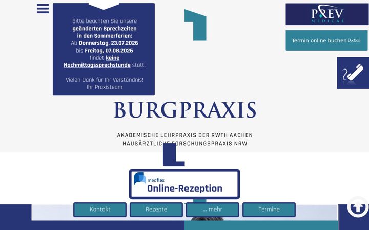 Screenshot του allgemeinmedizin-gangelt.de