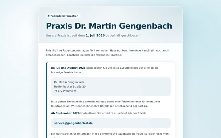 Screenshot του allgemeinmedizin-gengenbach.de