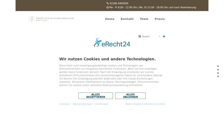 Screenshot of allgemeinmedizin-lindlar.de