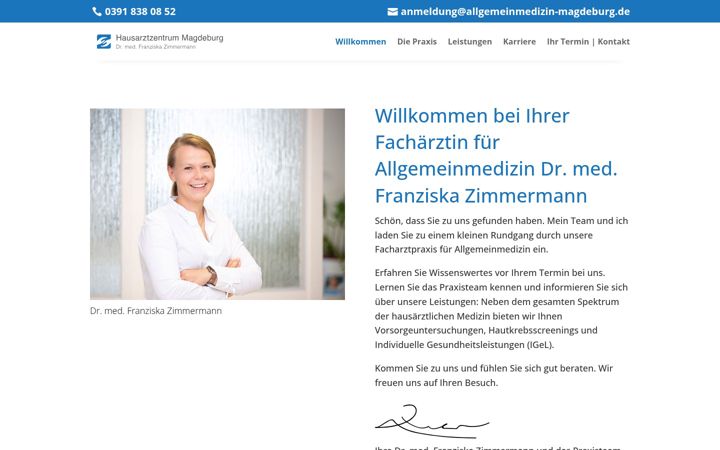 Skjámynd af allgemeinmedizin-magdeburg.de