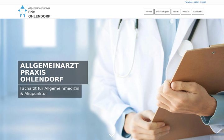 Screenshot of allgemeinmedizin-ohlendorf.de