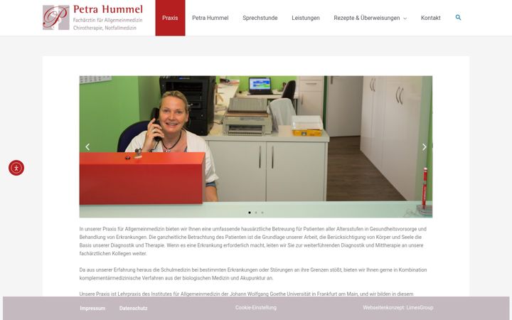 Skjámynd af allgemeinmedizin-petrahummel.de