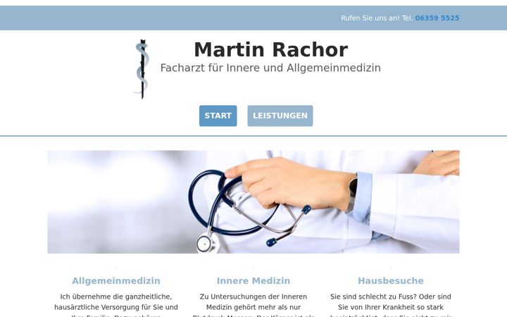 Skjámynd af allgemeinmedizin-rachor.de