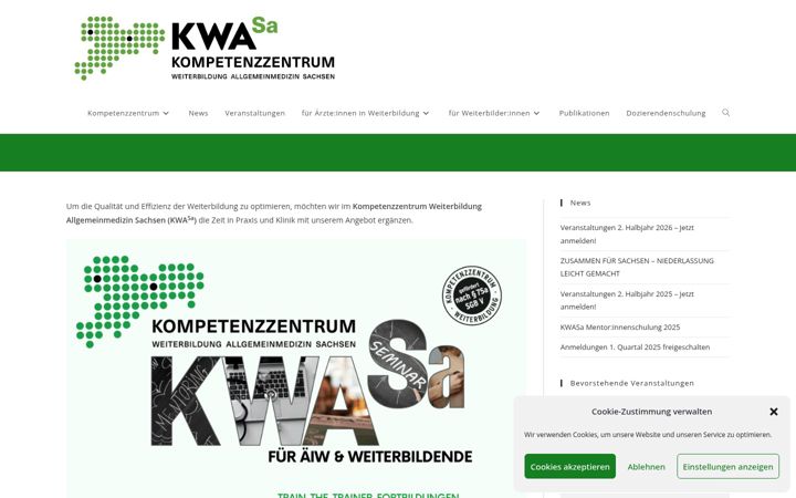 Skjámynd af allgemeinmedizin-sachsen.de